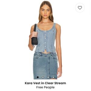 Kara Vest in Clear Stream / NEVER WORN / Size S / Free People